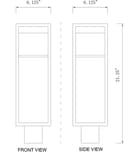 Z-Lite - 585PHMR-BK-LED - Barwick 21.25" Outdoor Post Mount by Z-Lite - Image 6