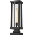 Z-Lite - 586PHBS-SQPM-BK - Glenwood 22.5" Outdoor Pier Mount by Z-Lite