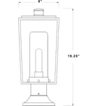 Z-Lite - 594PHMR-553PM-BK - Sheridan 19.5" Outdoor Pier Mount by Z-Lite - Image 8