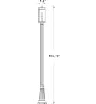 Z-Lite - 596PHBR-519P-BK - Nuri 115.5" Outdoor Post Light by Z-Lite - Image 8