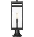 Z-Lite - 596PHBR-553PM-BK - Nuri 23.5" Outdoor Pier Mount by Z-Lite - Image 2