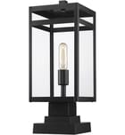 Z-Lite - 596PHMS-SQPM-BK - Nuri 19.5" Outdoor Pier Mount by Z-Lite - Image 2