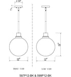 Z-Lite - Laurent 12" Outdoor Pendant by Z-Lite - Image 6
