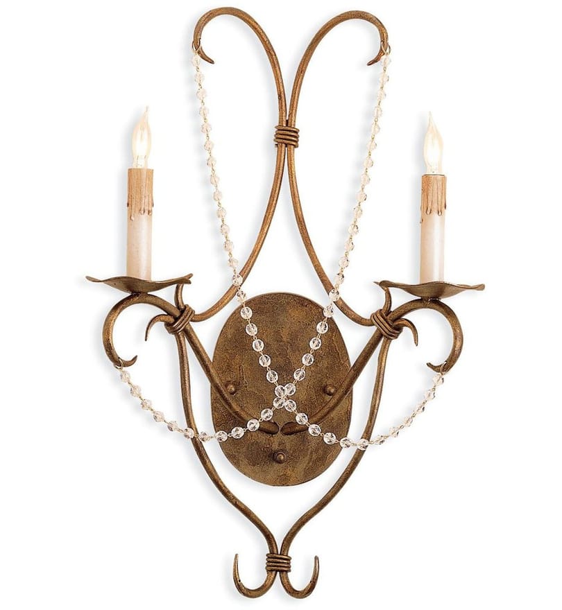 Currey & Company - Crystal Lights 22" Wall Sconce by Currey & Company