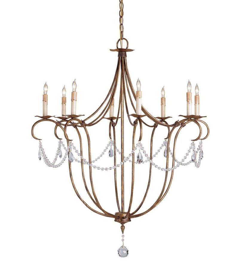 Currey & Company - Crystal Lights 31" Chandelier by Currey & Company