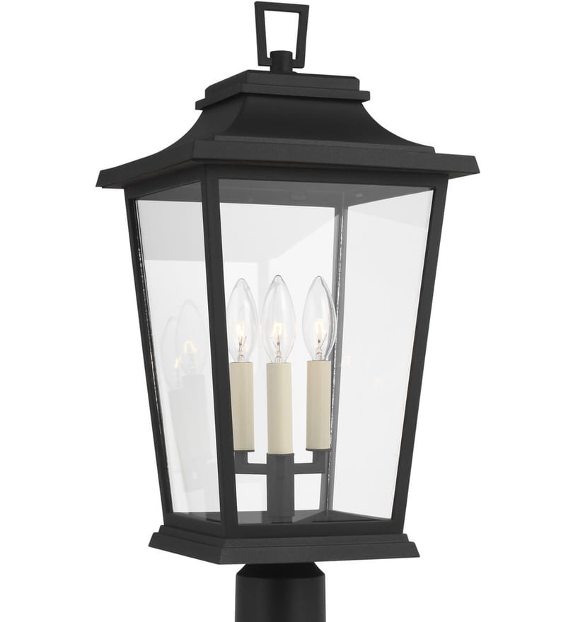 Visual Comfort Studio - OL15407TXB - Warren 3 Light Outdoor Post Lantern by Visual Comfort Studio