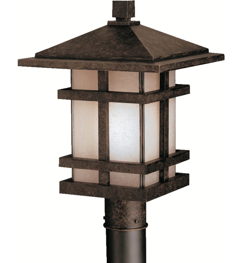 Kichler - 9529AGZ - Cross Creek 11.5" 1 Light Outdoor Post Lantern by Kichler