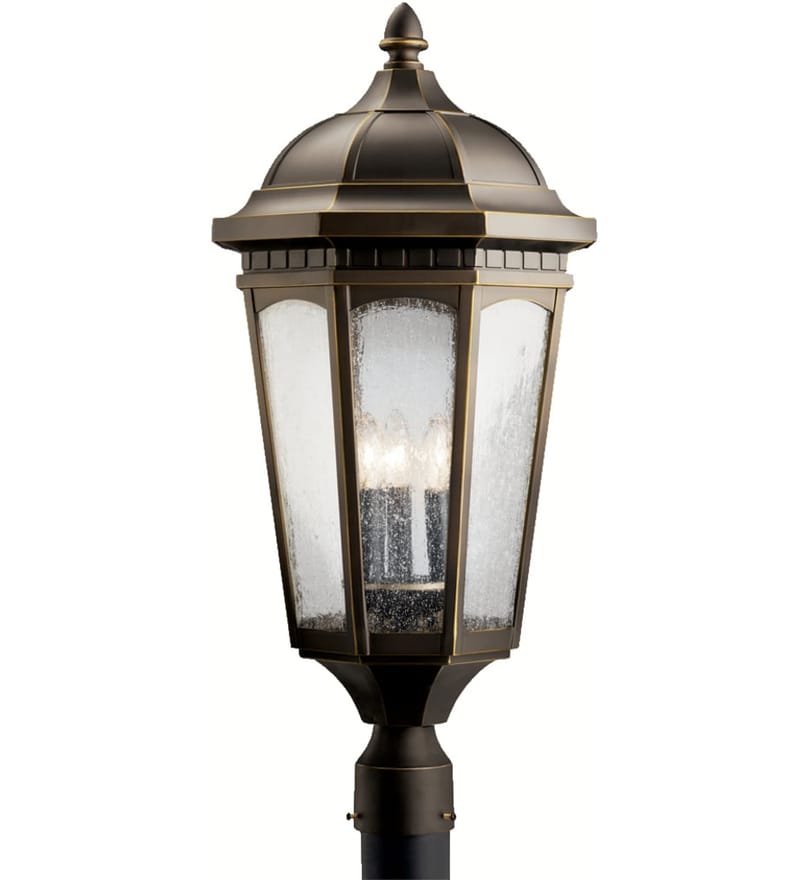 Kichler - Courtyard 27" 3 Light Outdoor Post Lantern by Kichler