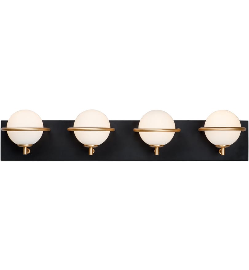 Maxim Lighting - 21604SWBKGLD - Revolve 27.25" Bath Vanity Light by Maxim Lighting