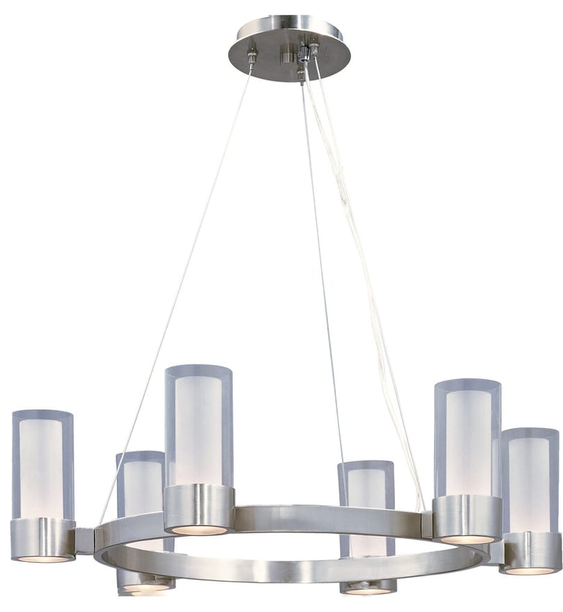 Maxim Lighting - 23077CLFTPC/BUL - Silo 27" Chandelier by Maxim Lighting