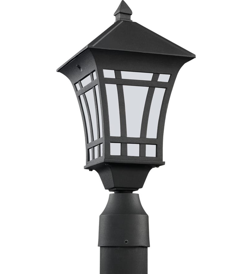 Generation Lighting - Herrington Black 16.5" 1 Light Outdoor Post Lantern by Generation Lighting