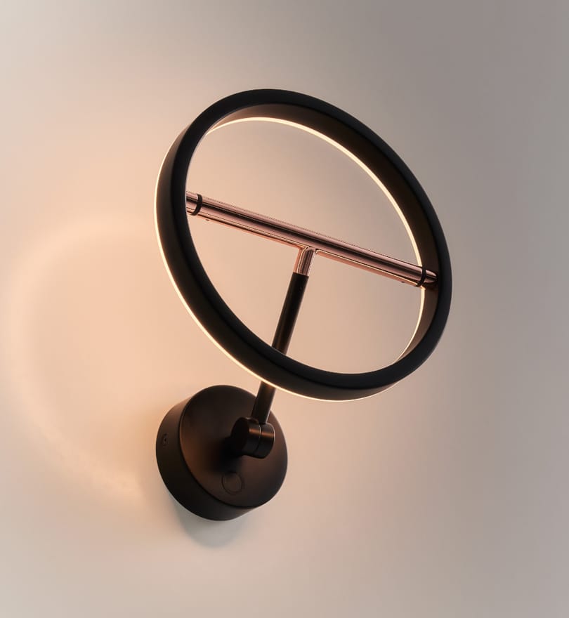 Seed Design - SLD-250WRTE-BK - Sol 7.1" Wall Sconce by Seed Design