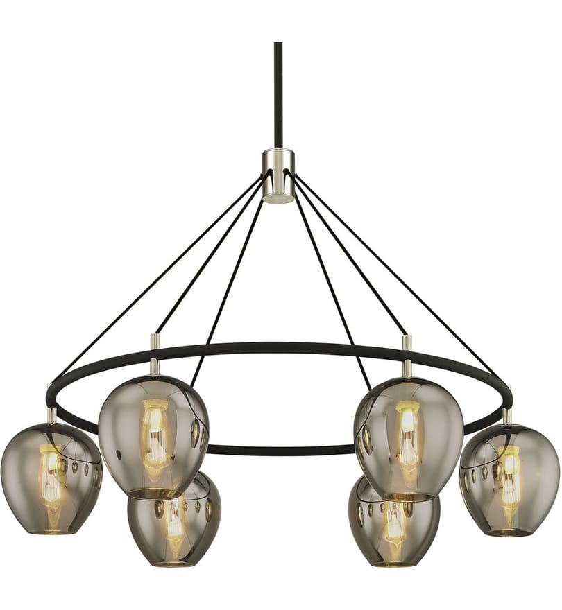 Troy Lighting - F6216-TBK/PN - Iliad 40" Chandelier by Troy Lighting