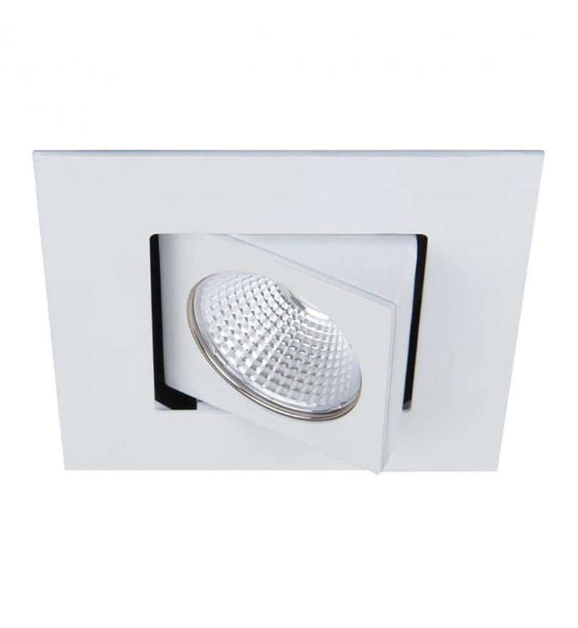 WAC Lighting - R3BSA-S930-WT - Oculux LED Spot Beam Square Adjustable 3.5" Recessed Trim by WAC Lighting