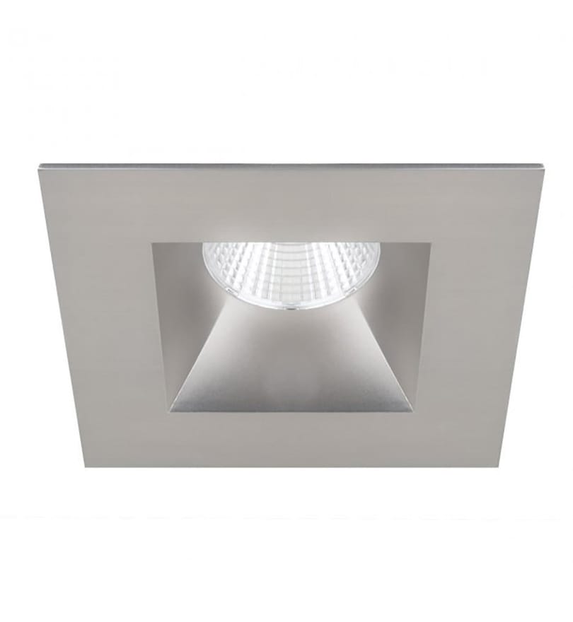 WAC Lighting - R3BSD-F930-BN - Oculux LED Flood Beam Square Open Reflector 3.5" Recessed Trim by WAC Lighting