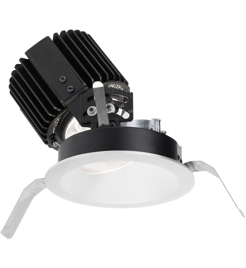 WAC Lighting - R4RAT-S827-WT - Volta LED Spot Beam Round Adjustable 4.5" Recessed Trim by WAC Lighting
