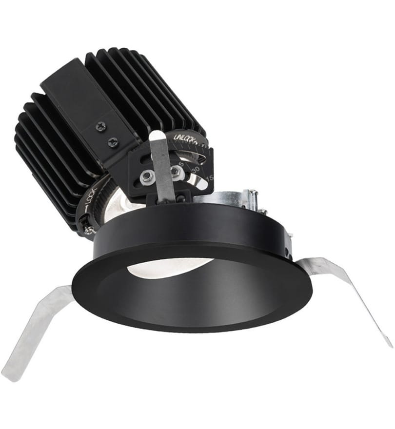 WAC Lighting - R4RAT-S927-BK - Volta LED Spot Beam Round Adjustable 4.5" Recessed Trim by WAC Lighting