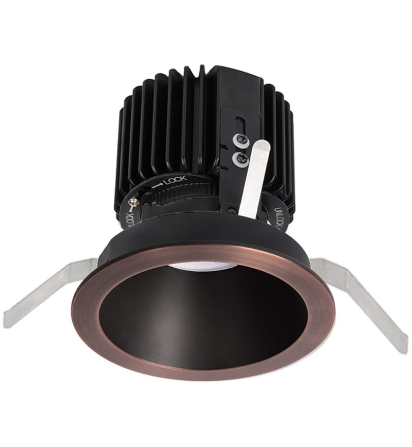 WAC Lighting - R4RD2T-W827-CB - Volta LED Wide Flood Beam Round 4.5" Recessed Trim by WAC Lighting