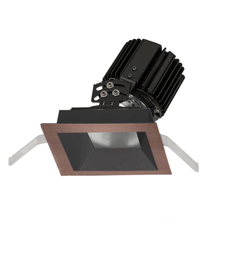 WAC Lighting - R4SAT-S835-CB - Volta LED Spot Beam Square Adjustable 4.5" Recessed Trim by WAC Lighting
