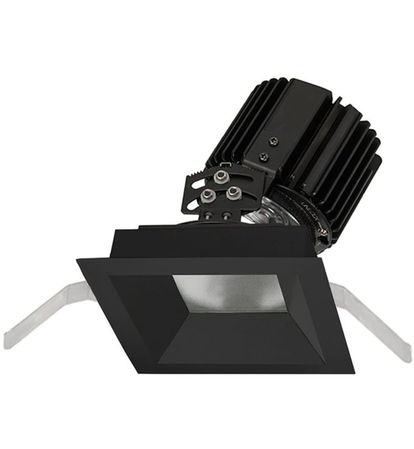WAC Lighting - R4SAT-S927-BK - Volta LED Spot Beam Square Adjustable 4.5" Recessed Trim by WAC Lighting