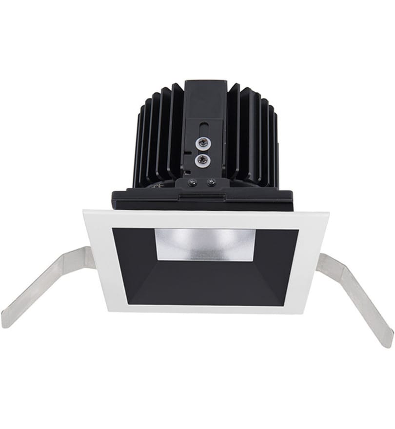 WAC Lighting - R4SD1T-S835-BKWT - Volta LED Spot Beam Square Shallow Regressed 4.5" Recessed Trim by WAC Lighting