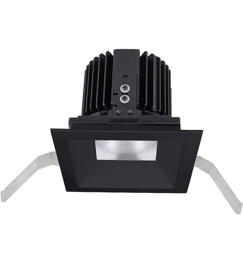 WAC Lighting - R4SD1T-W830-BK - Volta LED Wide Flood Beam Square Shallow Regressed 4.5" Recessed Trim by WAC Lighting