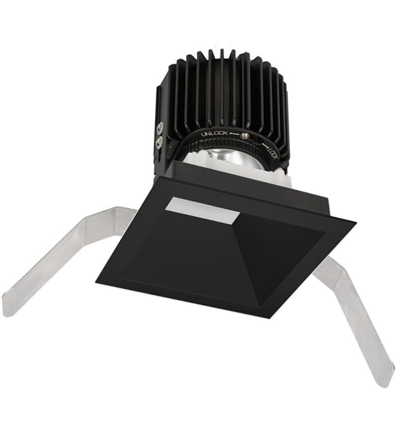 WAC Lighting - R4SD2T-W830-BK - Volta LED Wide Flood Beam Square 4.5" Recessed Trim by WAC Lighting