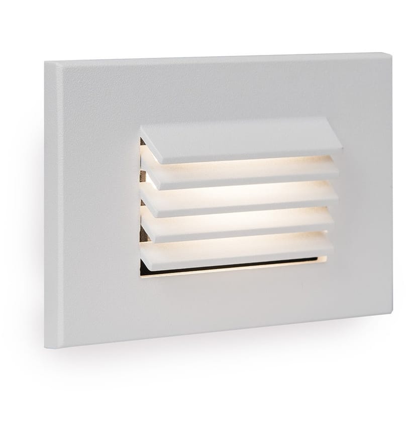 WAC Lighting - WL-LED120F-AM-WT - WAC Landscape White Amber 277 Volt Louvered Outdoor Step and Wall Light by WAC Lighting