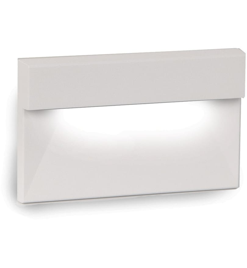 WAC Lighting - WL-LED140F-AM-WT - 5" Wide Horizontal LED Step and Wall Light with Amber Lens - 277 Volt by WAC Lighting