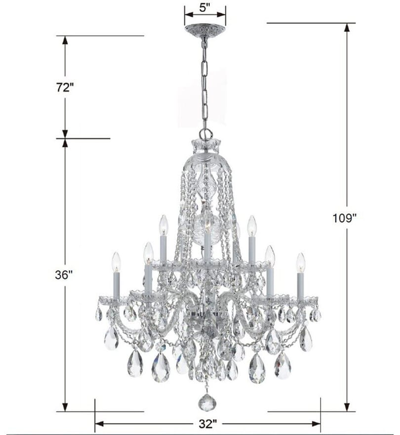 Crystorama - 1110-CH-CL-MWP - Traditional Crystal 32" Chandelier by Crystorama - Image 3