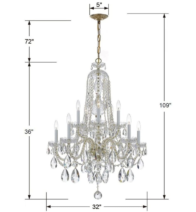 Crystorama - 1110-PB-CL-MWP - Traditional Crystal 32" Chandelier by Crystorama - Image 2