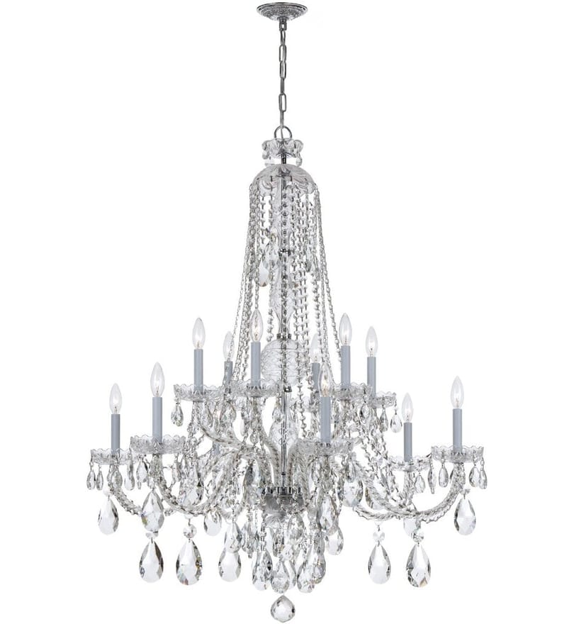 Crystorama - 1112-CH-CL-MWP - Traditional Crystal 37.5" Chandelier by Crystorama