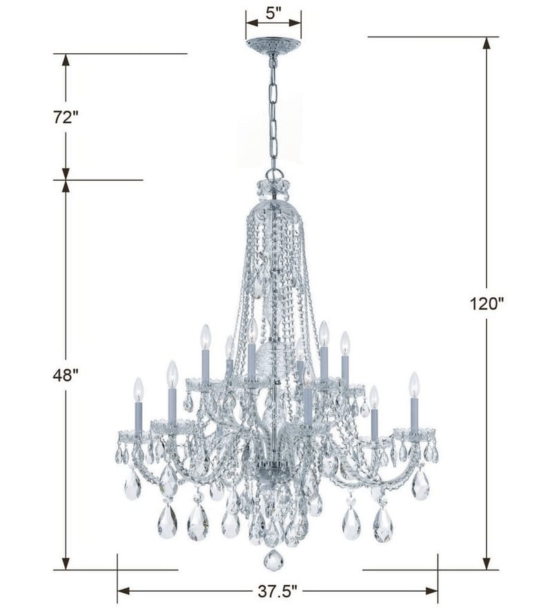 Crystorama - 1112-CH-CL-MWP - Traditional Crystal 37.5" Chandelier by Crystorama - Image 3