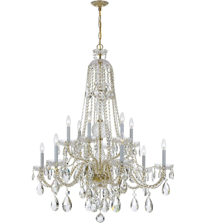 Crystorama - 1112-PB-CL-MWP - Traditional Crystal 37.5" Chandelier by Crystorama