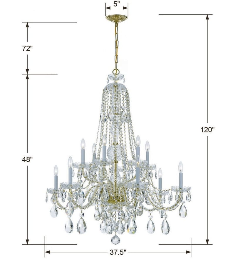 Crystorama - 1112-PB-CL-MWP - Traditional Crystal 37.5" Chandelier by Crystorama - Image 5