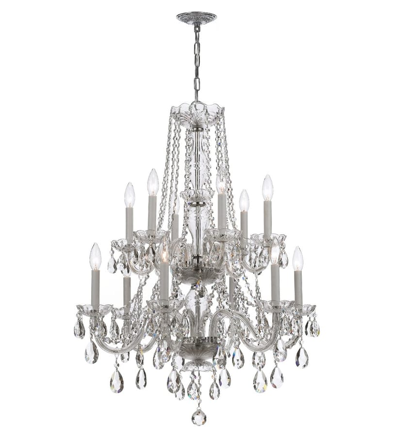 Crystorama - 1137-CH-CL-MWP - Traditional Crystal 26" Chandelier by Crystorama