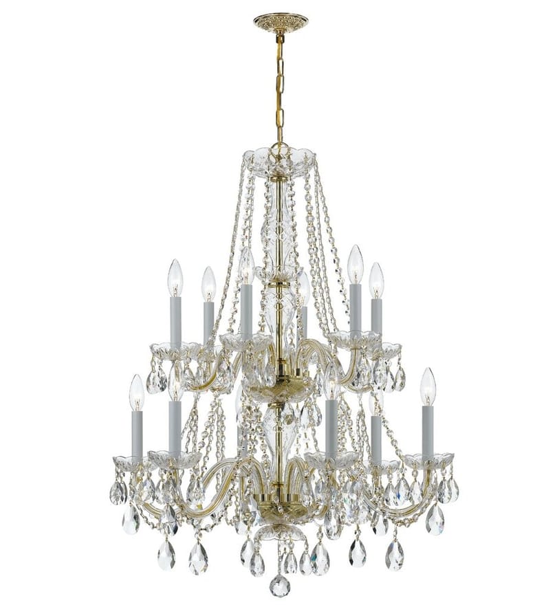 Crystorama - 1137-PB-CL-MWP - Traditional Crystal 26" Chandelier by Crystorama