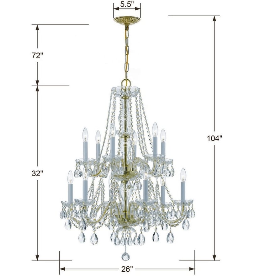 Crystorama - 1137-PB-CL-MWP - Traditional Crystal 26" Chandelier by Crystorama - Image 4
