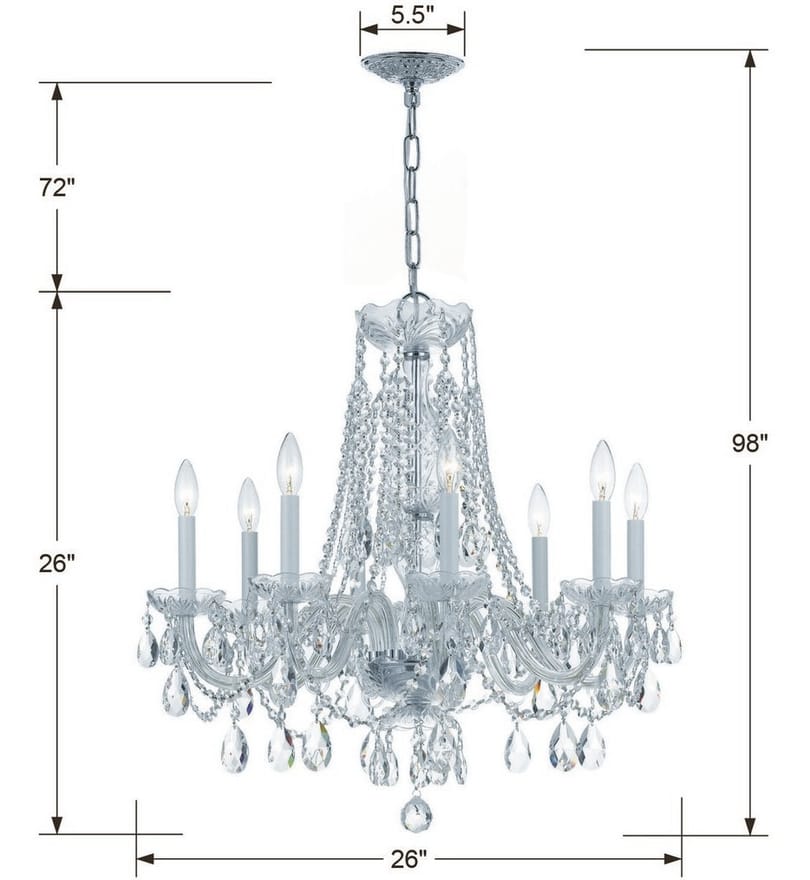 Crystorama - 1138-CH-CL-MWP - Traditional Crystal 26" Chandelier by Crystorama - Image 3