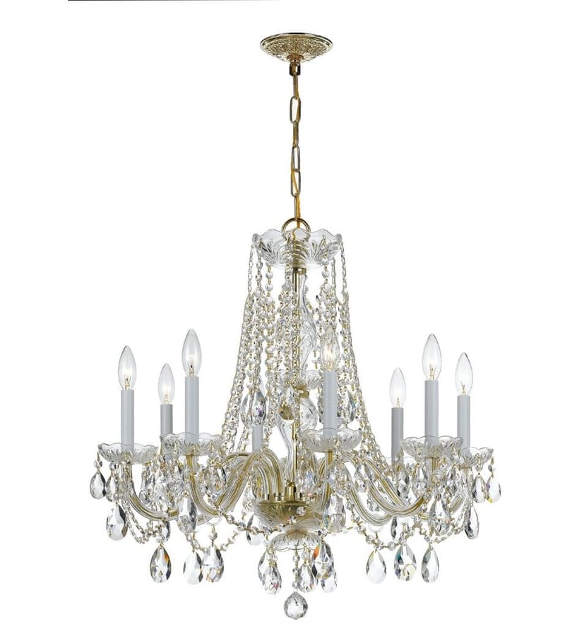 Crystorama - 1138-PB-CL-MWP - Traditional Crystal 26" Chandelier by Crystorama