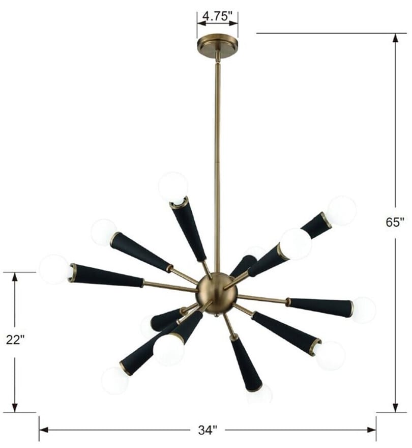 Crystorama - 3812-AG - Zodiac 34" Chandelier by Crystorama - Image 6