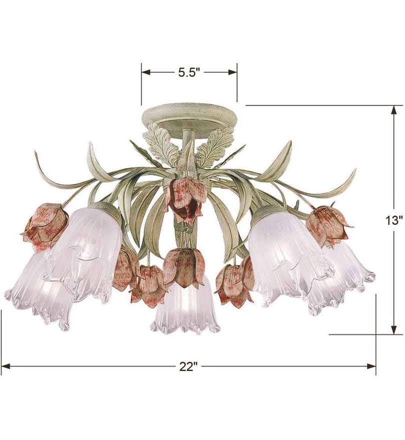 Crystorama - Southport 22" Semi Flush by Crystorama - Image 4