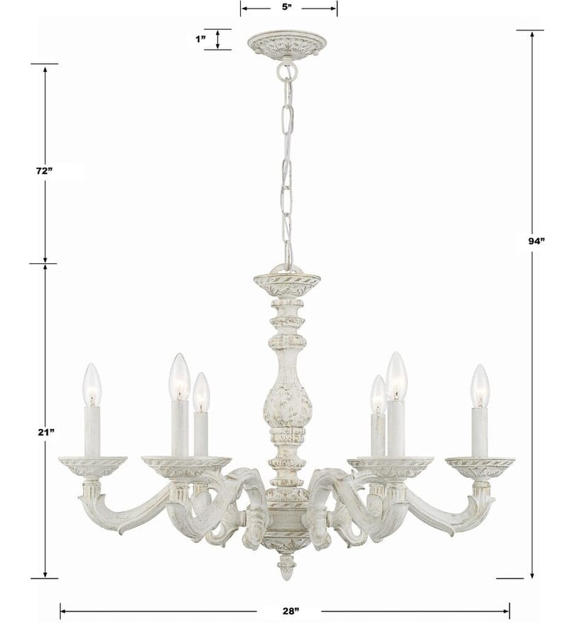 Crystorama - 5126-AW - Paris Market 28" Chandelier by Crystorama - Image 3