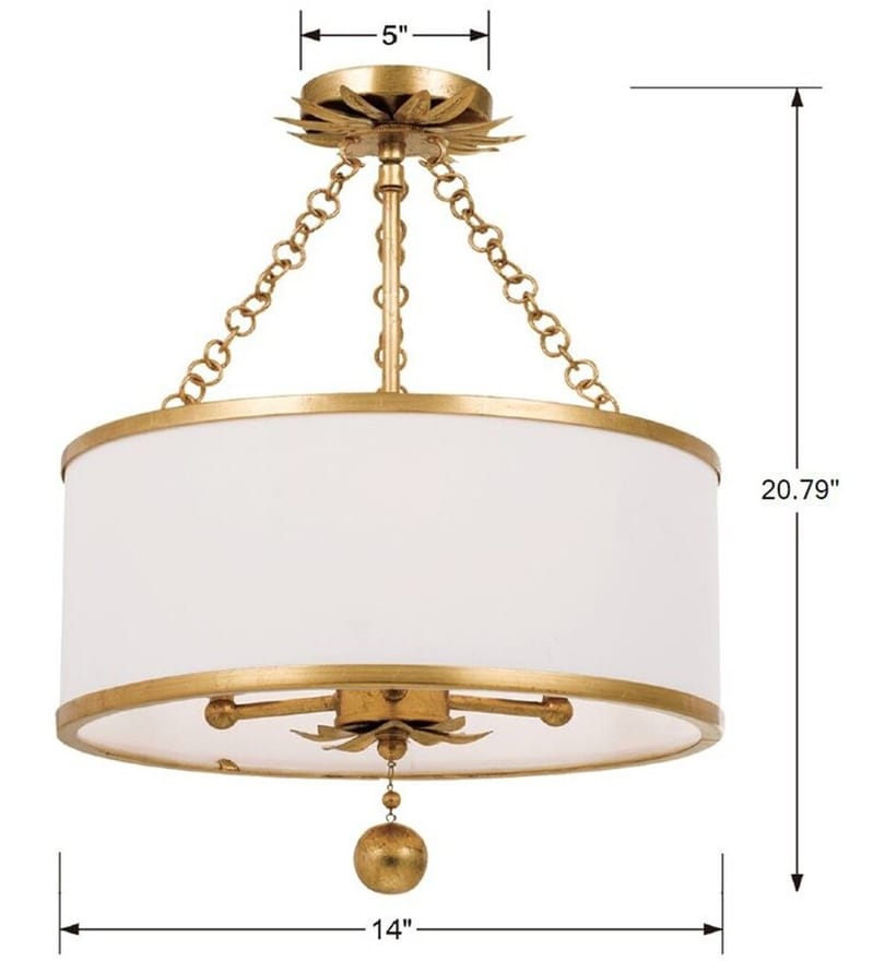 Crystorama - Broche 14" Semi Flush by Crystorama - Image 2