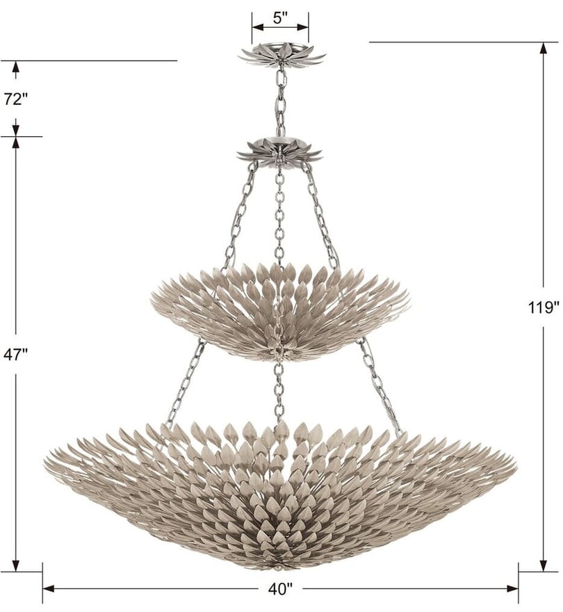 Crystorama - Broche 40" Chandelier by Crystorama - Image 2