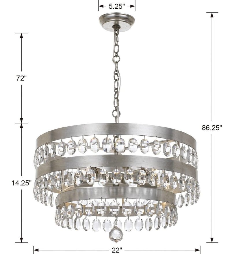 Crystorama - 6106-SA - Perla 22" Chandelier by Crystorama - Image 2