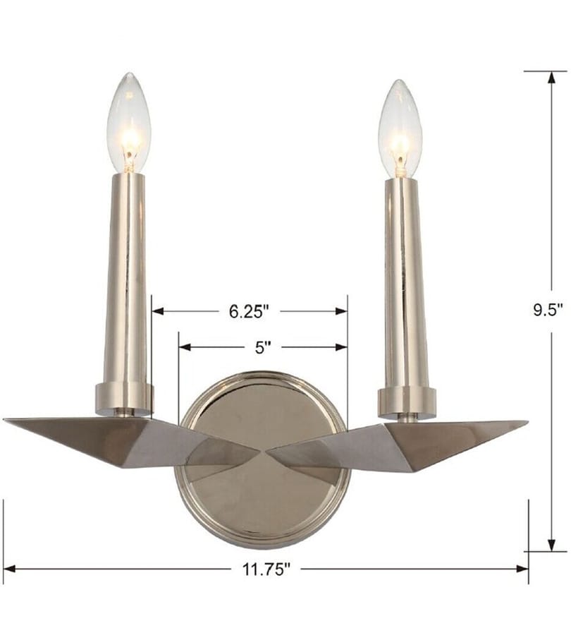 Crystorama - 7592-PN - Palmer 11.75" Wall Sconce by Crystorama - Image 2