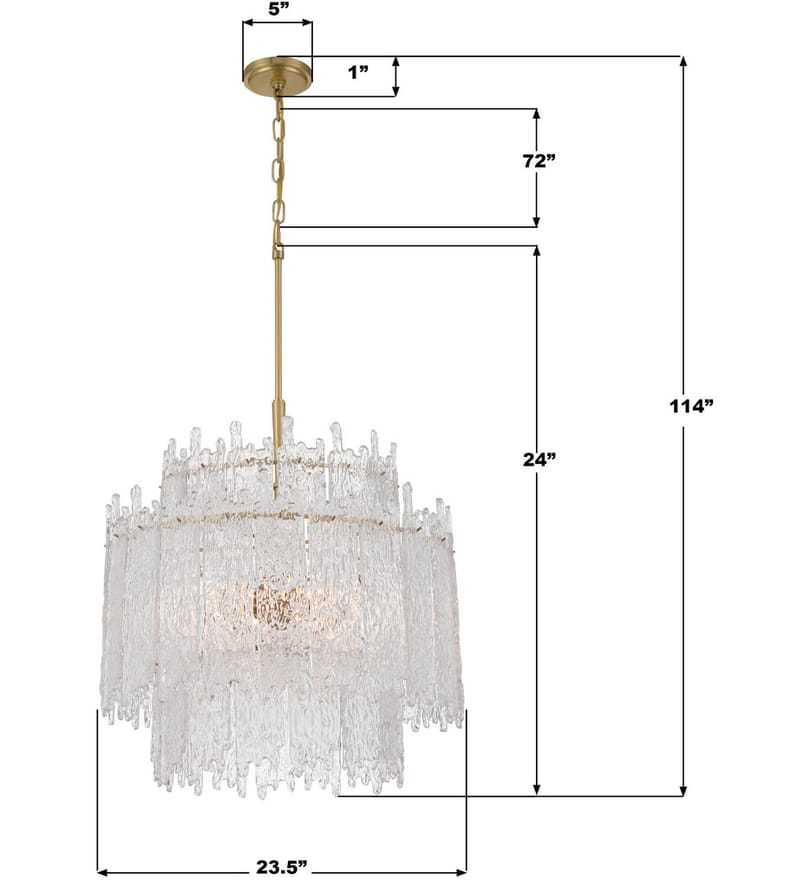 Crystorama - ACK-928-AG - Ackerly 23.5" Chandelier by Crystorama - Image 2