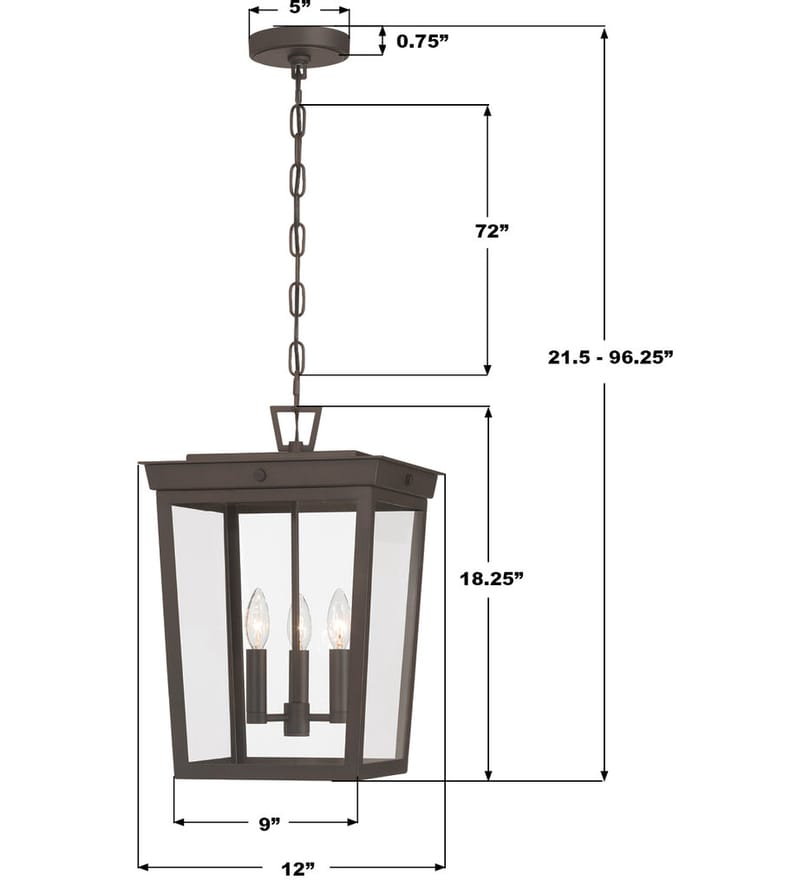 Crystorama - Belmont 18.25-Inch Outdoor Wall Sconce by Crystorama - Image 3