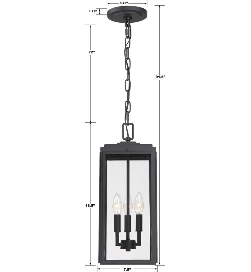 Crystorama - BYR-80105-MK - Byron 7.5" Outdoor Pendant by Crystorama - Image 4